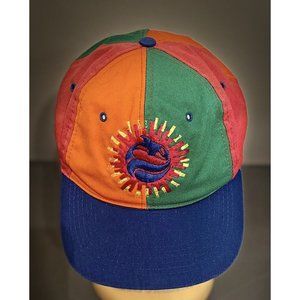 Vintage 90s Sea World Snapback Hat Cap Killer Whale Shamu Color Block Seaworld